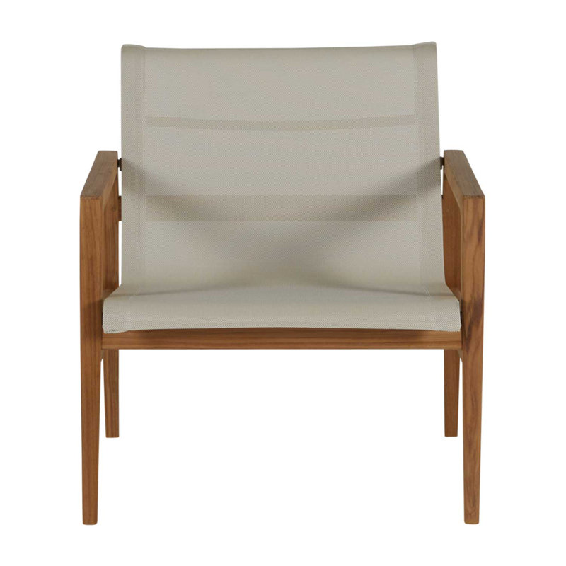 Coast Patio Lounge Chair, Natural Teak Frame/Canvas Sling
