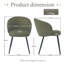 Oronogo Chunky-Weave Fabric Upholstered Dining Chair with Crossed Legs, Set of 2-493093247