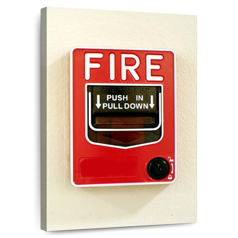 Alcaraz Fire Alarm, 51" H x 34" W