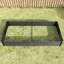 Lit de jardin surélevé en métal noir, 7,6 x 3,7 x 0,98 pi, facilitant l'entretien des plantes - L 7,6 pi x l 3,7 po x H 0,98 po - noir, convient à diverses plantes-280840456-280840463