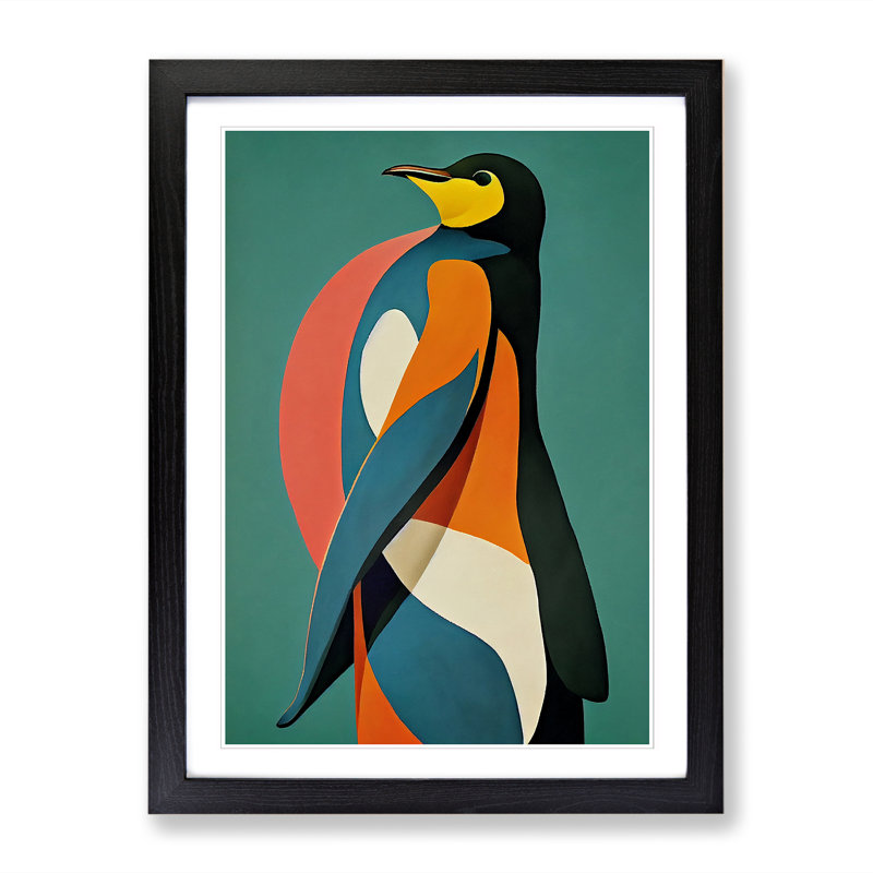 Penguin Contemporary Vol.1 - Single Picture Frame Print, Black, 64cm H x 46cm W x 2cm D