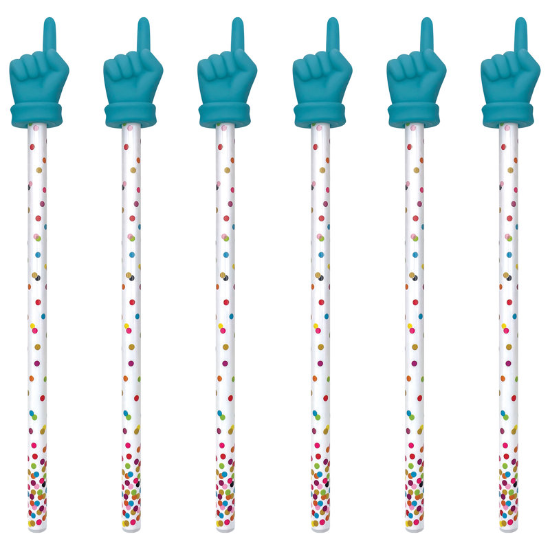Pointeur de main confettis, paquet de 6