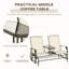 Banc oscillant d'extérieur avec table centrale Outsunny-980509692