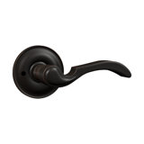 Bravura 903-0 Sable Privacy Lever on Traditional Round Rose in Satin Nickel - RH