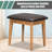 43.3" Classic Brown Wood Makeup Vanity With Flip-Top Mirror, Stool And Three Drawers For Fine Space In Brown, Tasteful Environment-1936269933