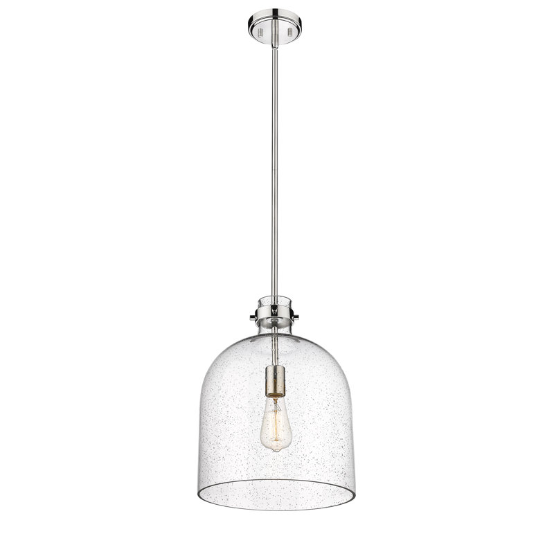 Walpole 1 - Light Candle Style Pendant, 16" H x 12" W x 12" D, Polished Nickel