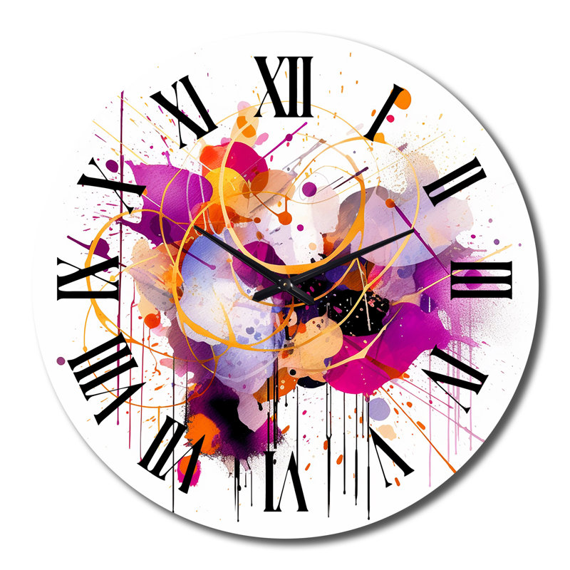 Horloge murale mauve, Très grand