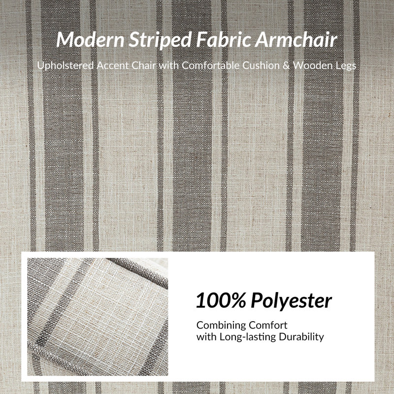 Upholstered Armchair, Grey