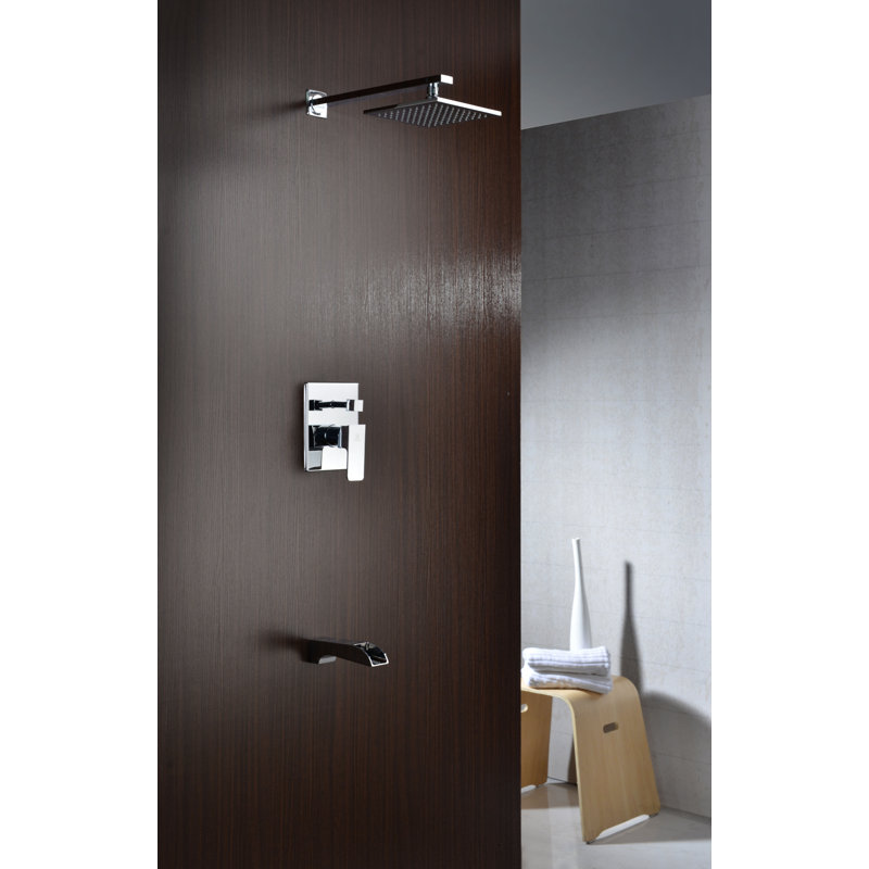 Mezzo Shower Panel with Rain Shower Head, Polished Chrome