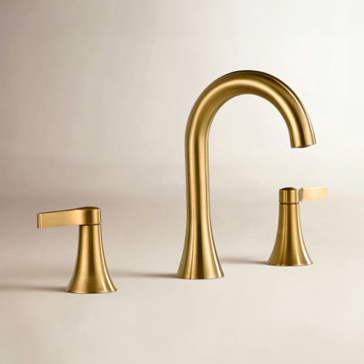 Widespread Bathroom Faucet with Drain Assembly
