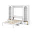 Grand lit escamotable grand format avec armoires de rangement, tiroirs, éclairage DEL et tablettes-536718809