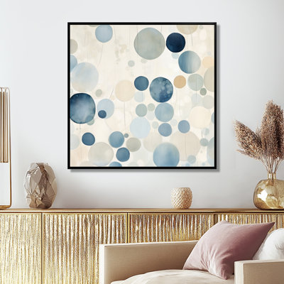 Watercolor Bubbles In Pale Blue - Abstract Print Wall Art