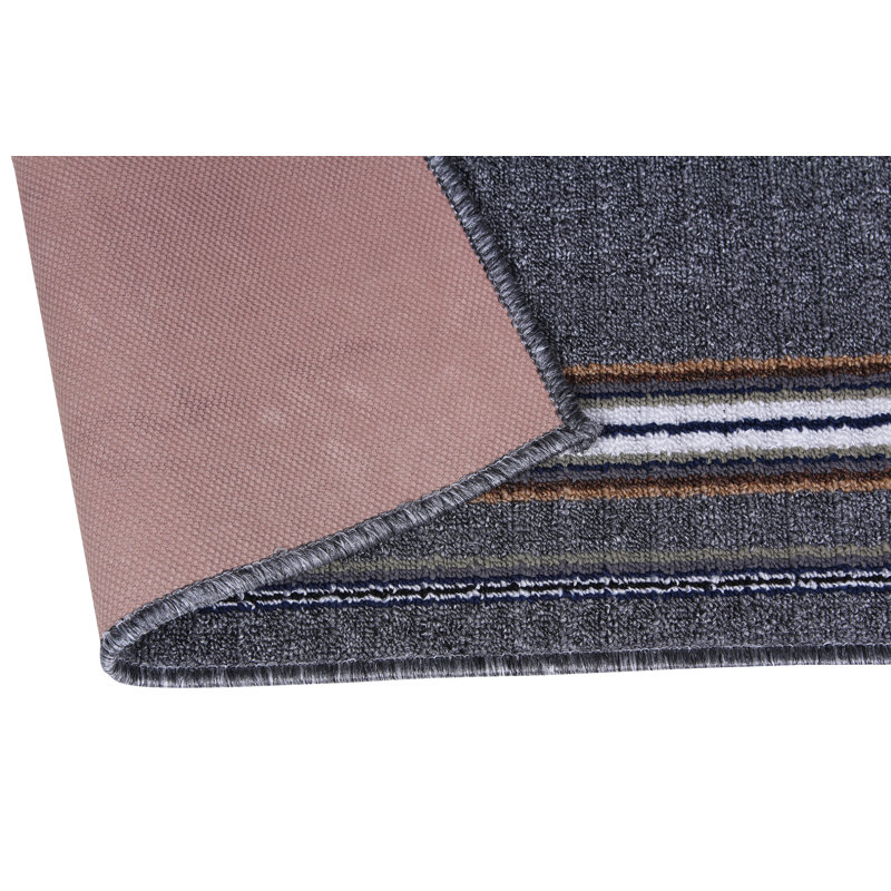 Tapis rayé gris foncé, Rectangle 2 pi x 3 pi