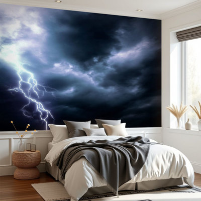 Wall Mural Peel and Stick Wallpaper Stormy sky summer Self-Adhesive Removable Contact Paper Wall Decor for Living Room Bedroom 69"H x 96"W