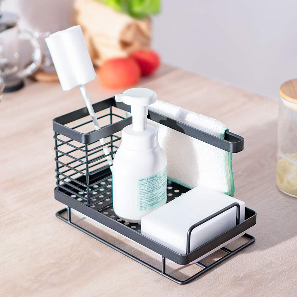 https://assets.wfcdn.com/im/14304822/compr-r85/2362/236226865/kitchen-sink-caddy-organizer-scrub-sponge-soap-brush-dishrag-dishcloth-holder-rack-with-drain-pan-tray-stainless-steel-black.jpg