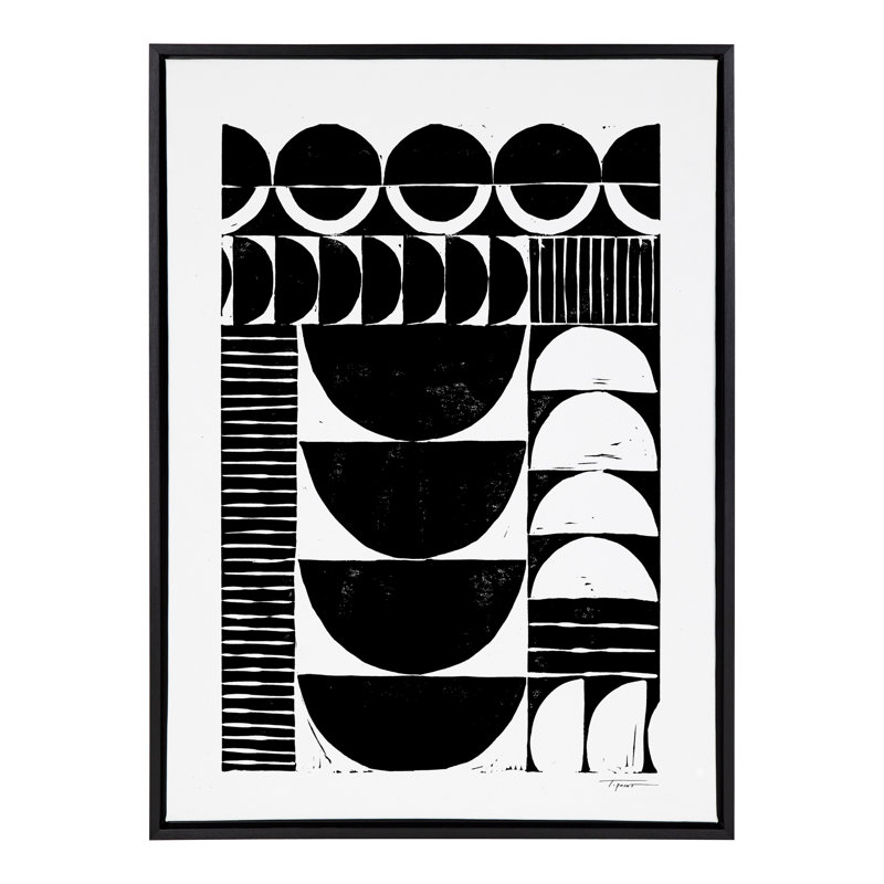 Impression sur toile encadrée Modern, H 24 po x l 18 po x P 1,63 po, Structure noire