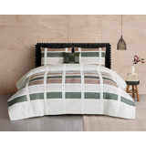 Roxy Polyester Checkered Comforter Set
