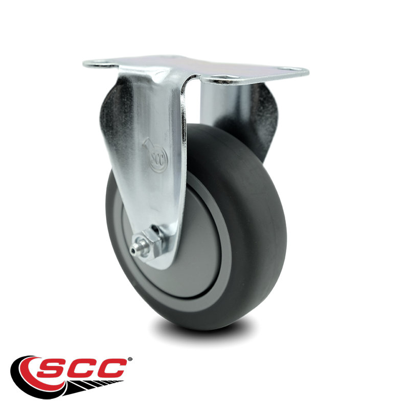FG27275 Rubbermaid Cube Utility Truck Quiet Replacement Rigid Caster SCC/RUB-SCC-20R414-TPRB