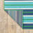 Deltana Machine Woven Striped Indoor / Outdoor Rug-1835370345