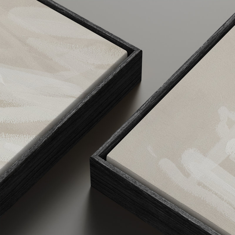 «Vintage Landscape Wall Art», ensemble de 2 toiles encadrées 20 x 60 pouces, Noir