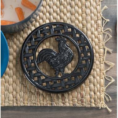 Chasseur French Rooster Cast Iron Trivet - Red