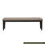 Banc en bois de style traditionnel avec siège rembourré et garniture cloutée, finition brossée rustique pour les salles à manger