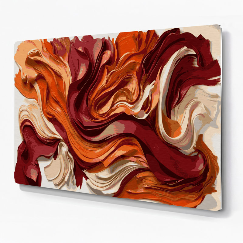 «Lyrical Abstraction 93», art mural en métal brun, H 20 po x l 24 po