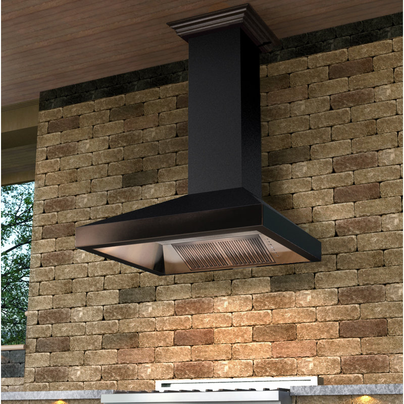 30" 400 CFM Convertible Wall Mount Range Hood, Oil-Rubbed Bronze, 30" W