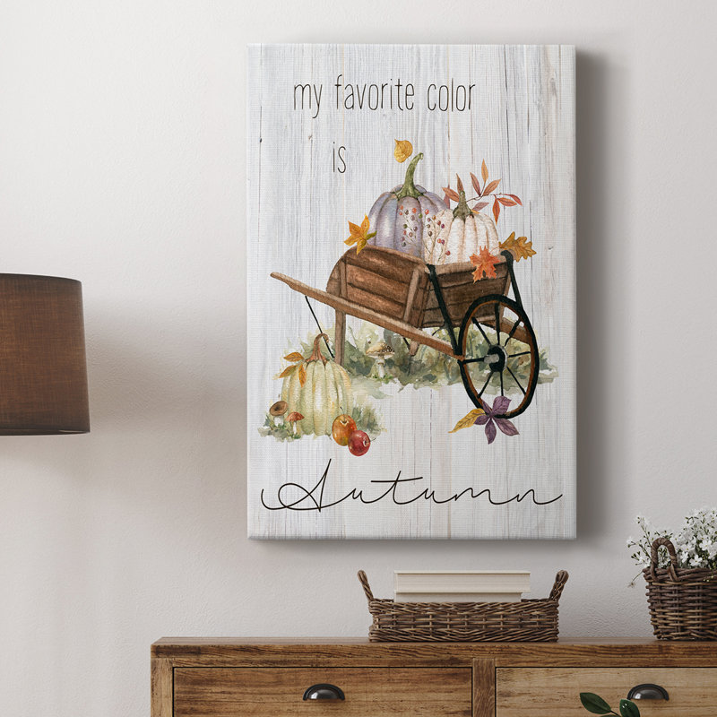 Couleur préférée de Woodland Harvest - Cavas enveloppés de galerie, H 12 po x l 8 po