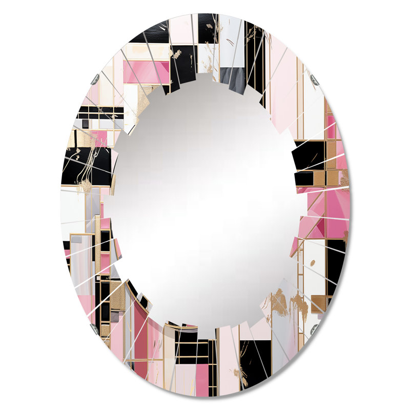 Lauvette - Miroir mural tendance ovale, 36 po x 24 po