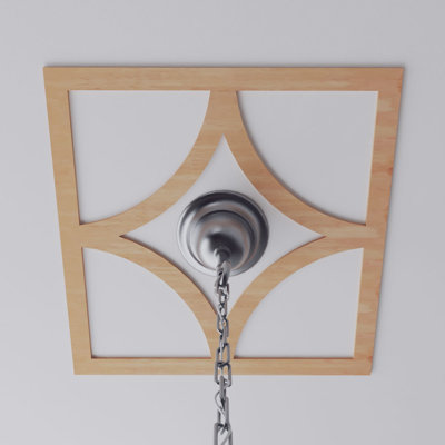 Médaillon de plafond ajouré en bois d'aulne 16 po x P 10 po x P 1/4 po
