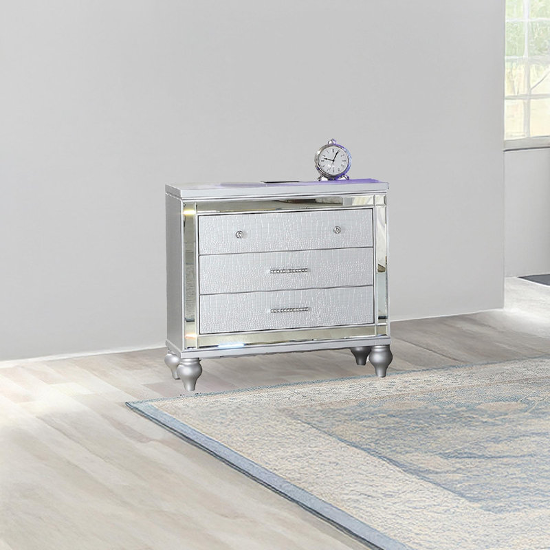 Table de chevet 3 tiroirs Sterling