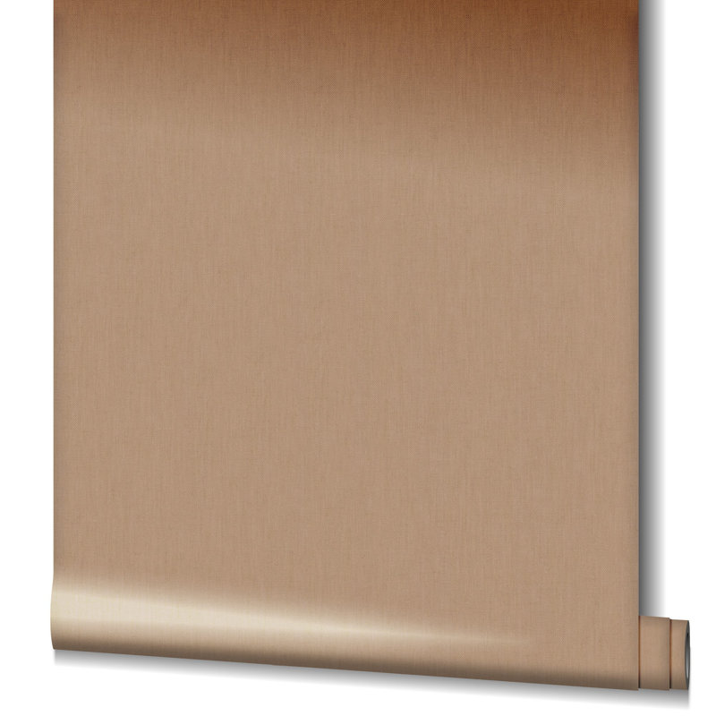 Rouleau de papier peint mat effet lin Energy Collection, Brun
