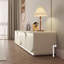 Meuble télé moderne en bois massif blanc-521325424