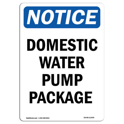 Domestic Water Pump Package Sign
