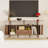 Multifunctional Fluted Tv Cabinet,Wooden Entertainment Center,With Cable Management,One Drawer And Two Sliding Doors,Metal Handle,Solid Wood Legs,Suitable For Living Room