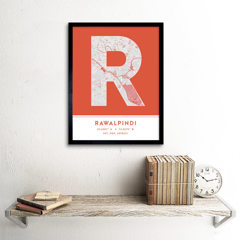 Rawalpindi Pakistan City - Single Picture Frame Typography