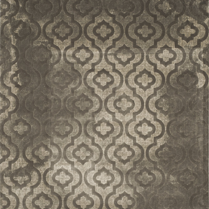 Tapis gris / gris anthracite Danine, Carré 6 pi 7 po