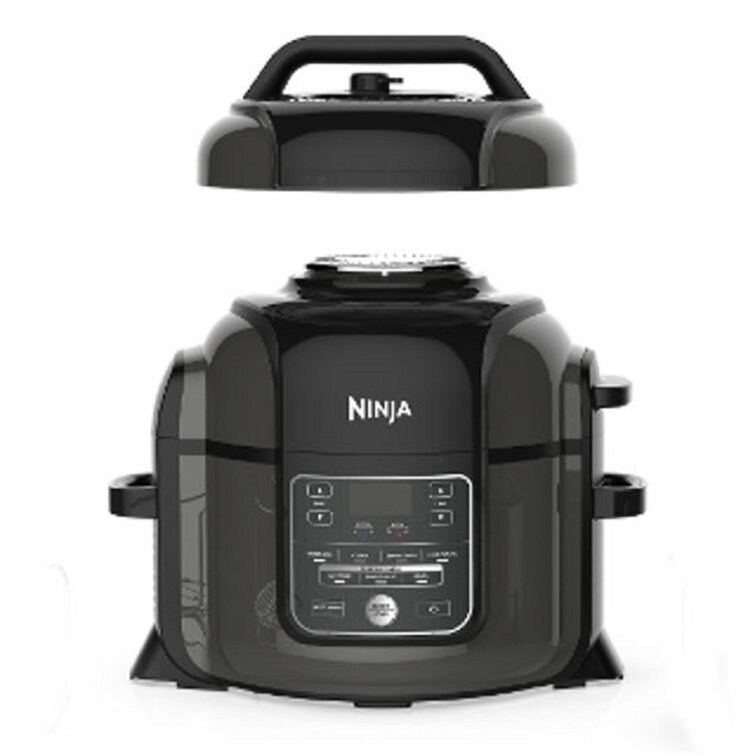 NuWave Duet Pressure Cooker, Air Fryer & Grill Combo Cooker Deluxe with  Removable Pressure and Air Fry Lids, 6qt Stainless Steel Pot, 4qt Stainless