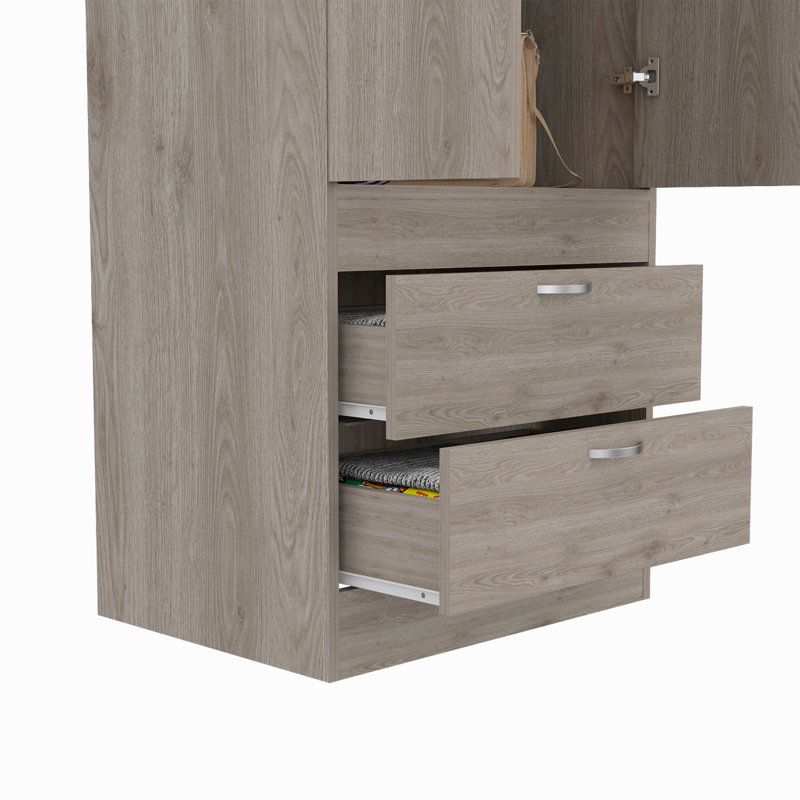 Armoire 2 portes gris clair