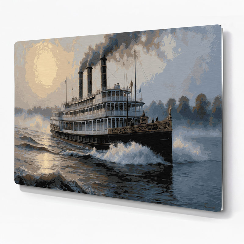 Art mural en métal gris transport, H 11 po x l 14 po x P 0,05 po