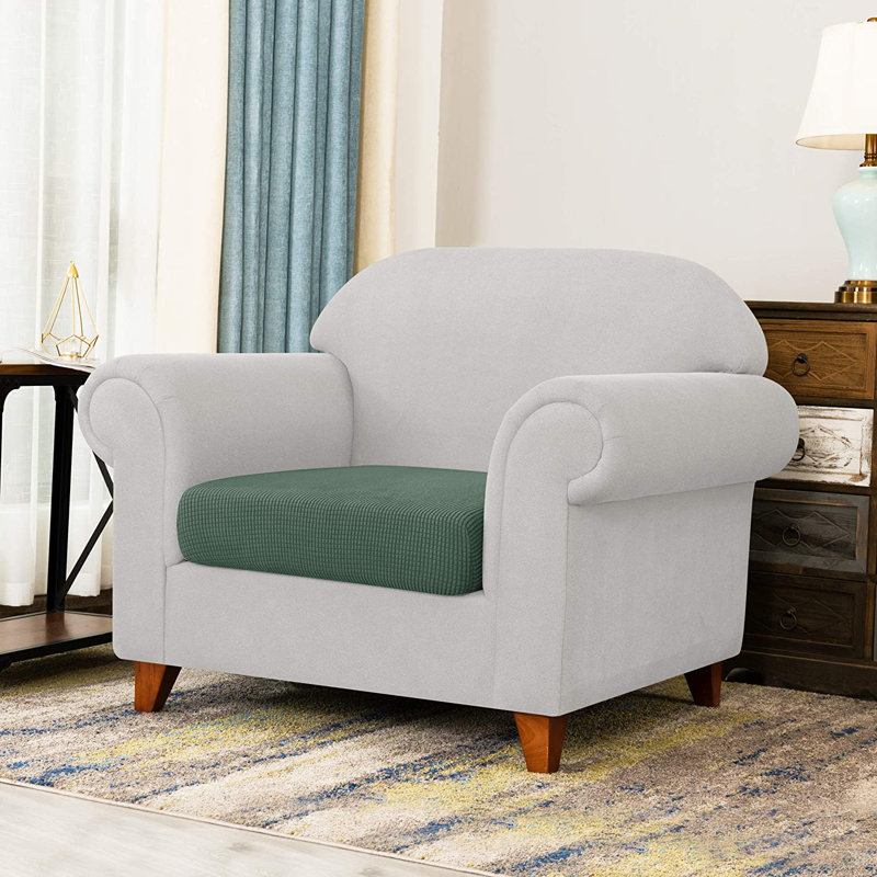 Housse pour fauteuil à coussins carrés / rectangulaires Dlerfeut, Cyan foncé