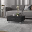 Table basse rectangulaire à 1 tiroir Black Wengue