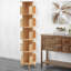 Bibliothèque de rangement en bois de pin massif à 5 niveaux pivotant sur 360 degrés Shanae