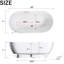 Baignoire de trempage autoportante en résine 63 po x 29,5 po-101531748