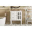 Meuble-lavabo de style rétro 30 po avec lavabo en céramique, meuble-lavabo simple autoportant avec 2 tiroirs, armoire de rangement avec cadre en bois massif, blanc