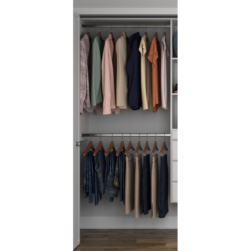 Grid 48'' - 96'' Closet System (Can Be Cut To Fit), White