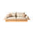 Aljawhara 86.6'' Beige Cotton Linen Loveseat Sectional Sofa,with MDF Frame