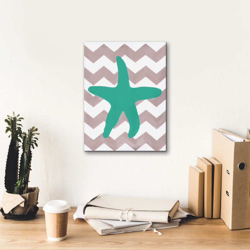 «Starfish» par Artpoptart, art mural sur toile, H 16 po x l 12 po x P 0,75 po