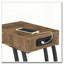 Table d'appoint antique muscade et bronze industriel-121101408